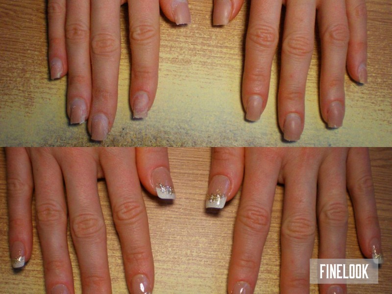 Фото ногтей до и после наращивания фото