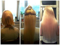 Горячая технология наращивания волос от мастера Сыроватка Ирина. Фото #fl/10544
