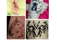 Временные татуировки от мастера Сaпуновa Анастасия. Фото #fl/22528
