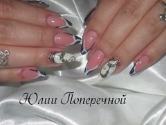 Коррекция нарощенных ногтей от мастера Поперечная Юлия. Фото #fl/22700