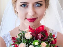 Свадебный макияж от мастера Базарова Дария. Фото #fl/24374
