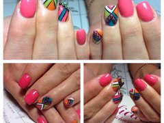 Дизайн нарощенных ногтей от мастера Матюхина Юлия. Фото #