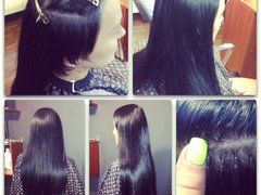 Горячая технология наращивания волос от мастера Березень Юлия. Фото #fl/5738